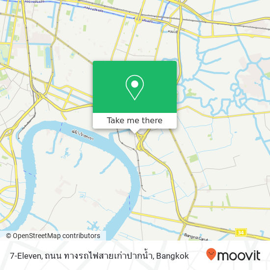 7-Eleven, ถนน ทางรถไฟสายเก่าปากน้ำ map