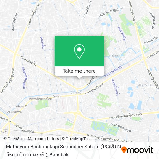 Mathayom Banbangkapi Secondary School (โรงเรียนมัธยมบ้านบางกะปิ) map