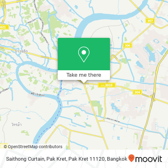 Saithong Curtain, Pak Kret, Pak Kret 11120 map