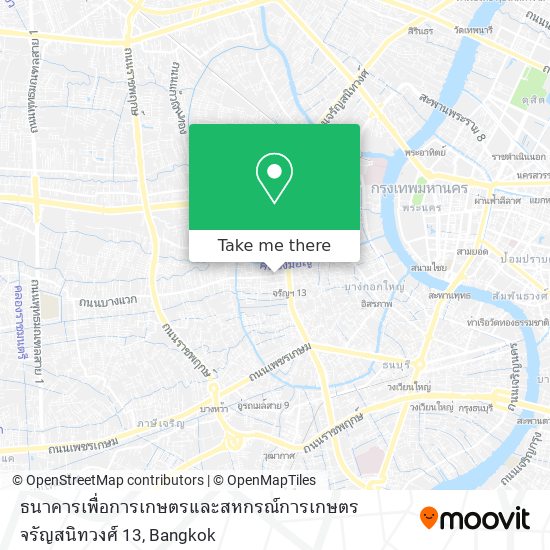 ธนาคารเพื่อการเกษตรและสหกรณ์การเกษตร จรัญสนิทวงศ์ 13 map