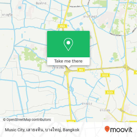 Music City, เสาธงหิน, บางใหญ่ map