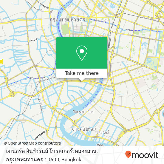 เจเนอรัล อินชัวรันส์ โบรคเกอร์, คลองสาน, กรุงเทพมหานคร 10600 map