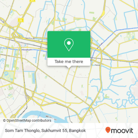 Som Tam Thonglo, Sukhumvit 55 map