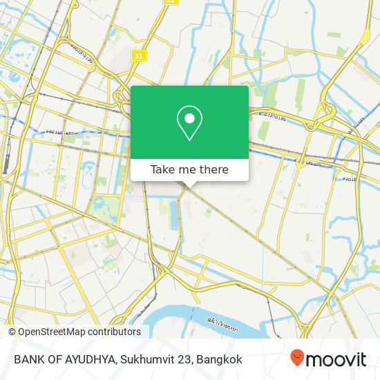 BANK OF AYUDHYA, Sukhumvit 23 map