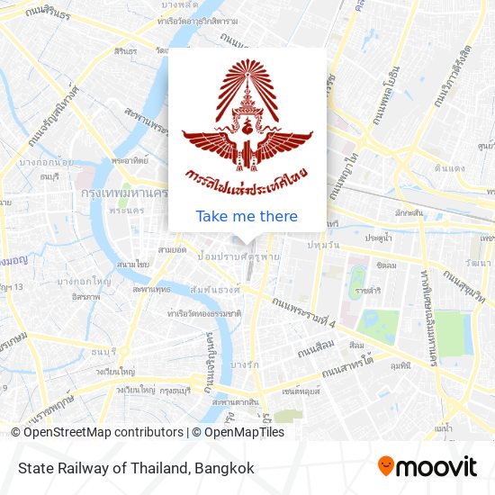 State Railway of Thailand map