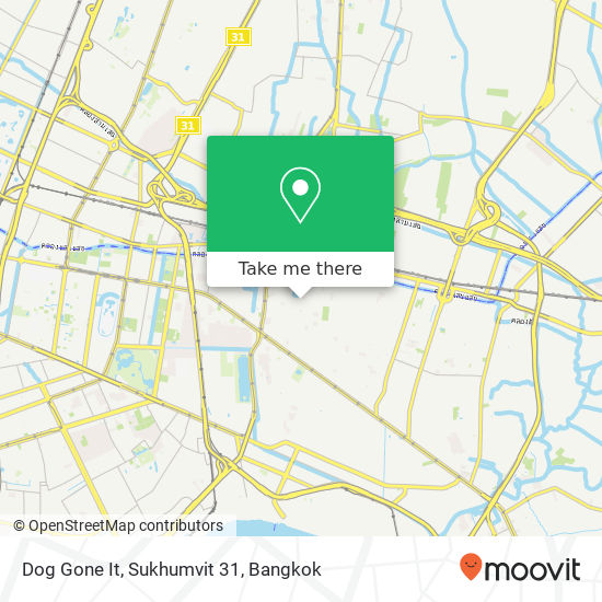 Dog Gone It, Sukhumvit 31 map