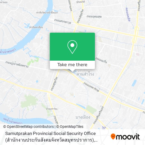 Samutprakan Provincial Social Security Office (สำนักงานประกันสังคมจังหวัดสมุทรปราการ) map