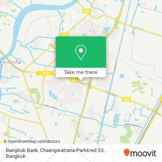 Bangkok Bank, Chaengwattana-Parkkred 33 map