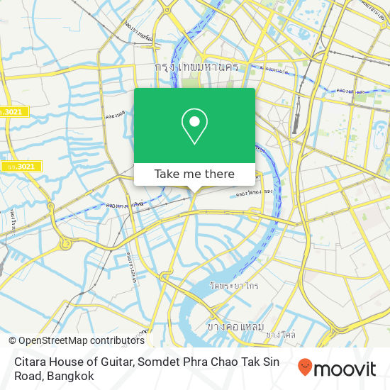 Citara House of Guitar, Somdet Phra Chao Tak Sin Road map