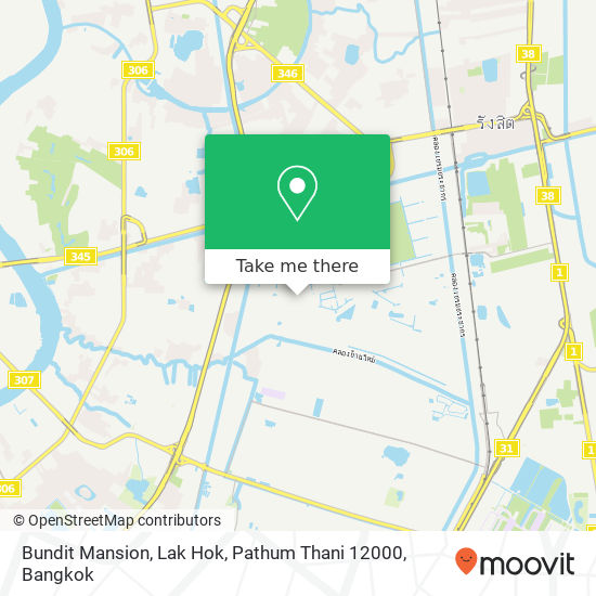 Bundit Mansion, Lak Hok, Pathum Thani 12000 map