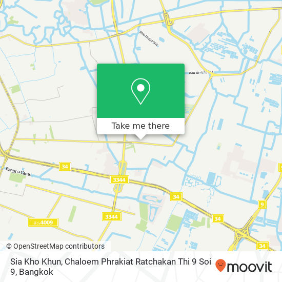 Sia Kho Khun, Chaloem Phrakiat Ratchakan Thi 9 Soi 9 map