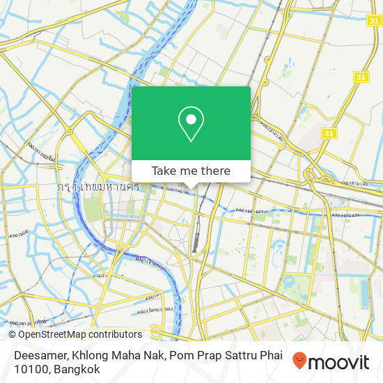 Deesamer, Khlong Maha Nak, Pom Prap Sattru Phai 10100 map