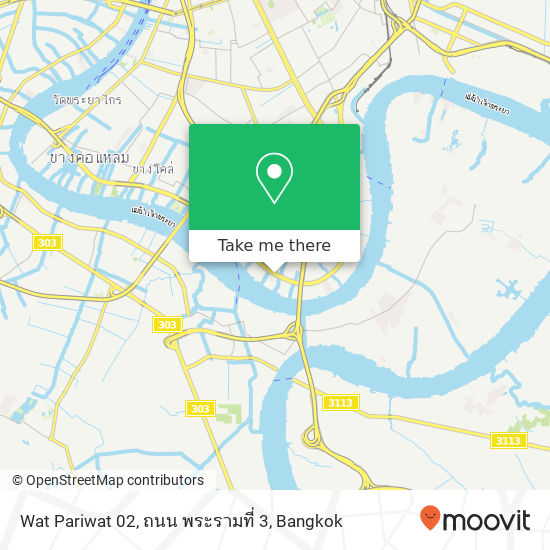 Wat Pariwat 02, ถนน พระรามที่ 3 map