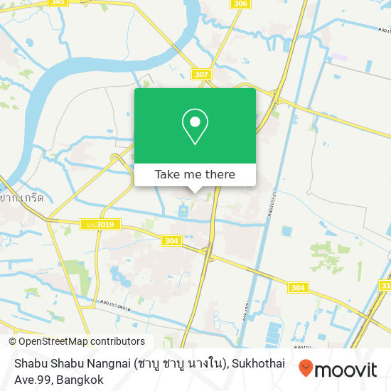 Shabu Shabu Nangnai (ชาบู ชาบู นางใน), Sukhothai Ave.99 map