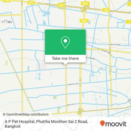 A P Pet Hospital, Phuttha Monthon Sai 2 Road map