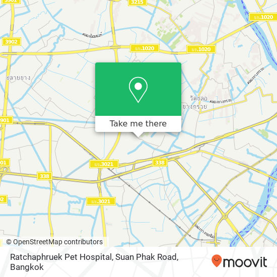 Ratchaphruek Pet Hospital, Suan Phak Road map