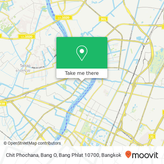 Chit Phochana, Bang O, Bang Phlat 10700 map