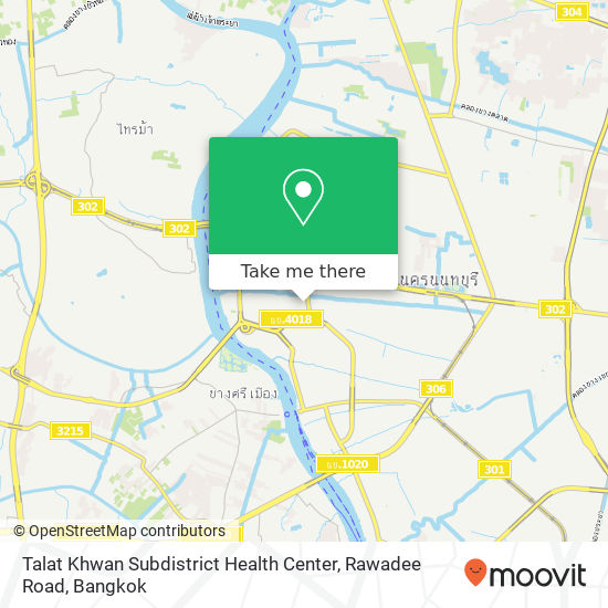 Talat Khwan Subdistrict Health Center, Rawadee Road map