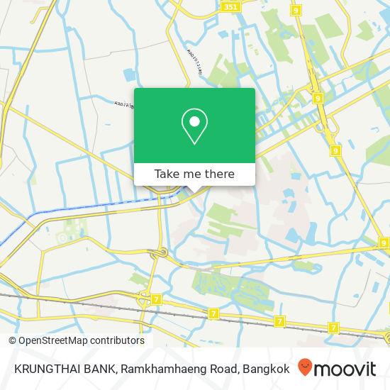 KRUNGTHAI BANK, Ramkhamhaeng Road map