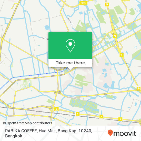 RABIKA COFFEE, Hua Mak, Bang Kapi 10240 map