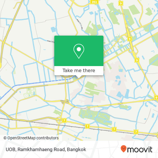 UOB, Ramkhamhaeng Road map