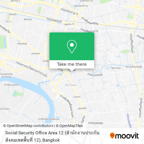 Social Security Office Area 12 (สำนักงานประกันสังคมเขตพื้นที่ 12) map