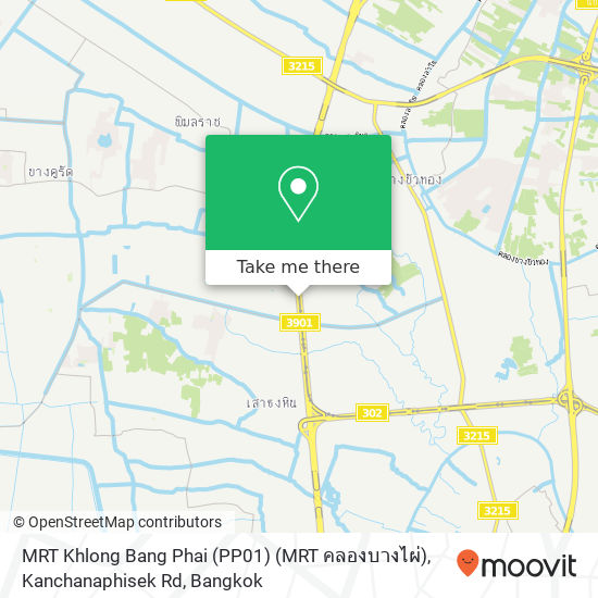 MRT Khlong Bang Phai (PP01) (MRT คลองบางไผ่), Kanchanaphisek Rd map