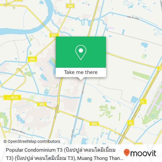 Popular Condominium T3 (ป็อปปูล่าคอนโดมิเนี่ยม T3) (ป็อปปูล่าคอนโดมิเนี่ยม T3), Muang Thong Thani map