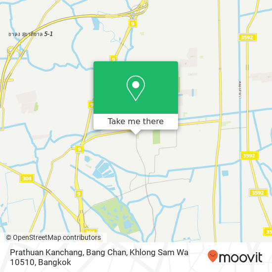 Prathuan Kanchang, Bang Chan, Khlong Sam Wa 10510 map