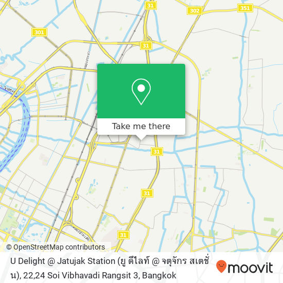 U Delight @ Jatujak Station (ยู ดีไลท์ @ จตุจักร สเตชั่น), 22,24 Soi Vibhavadi Rangsit 3 map