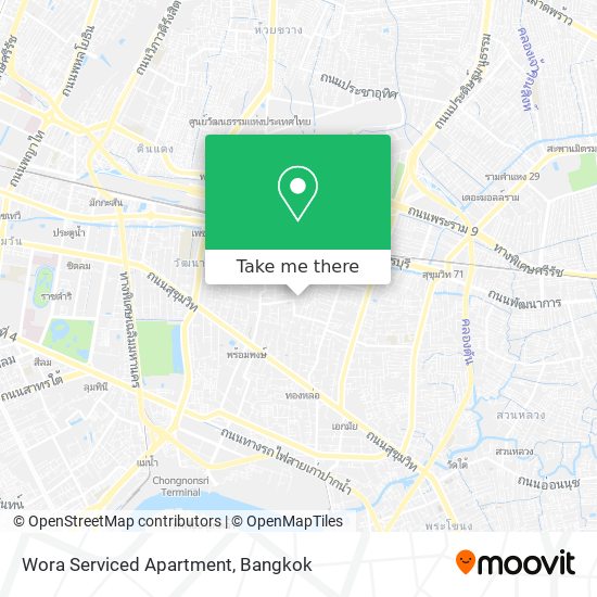 Wora Serviced Apartment map