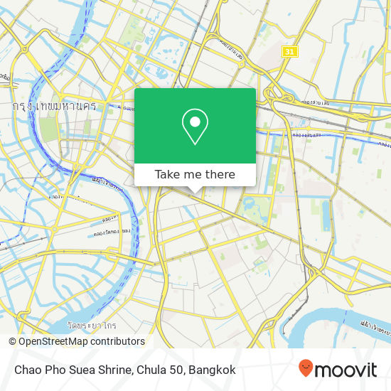 Chao Pho Suea Shrine, Chula 50 map