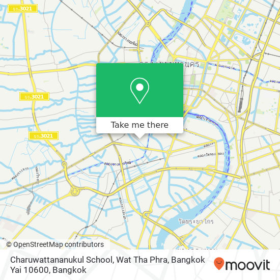 Charuwattananukul School, Wat Tha Phra, Bangkok Yai 10600 map