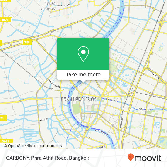 CARBONY, Phra Athit Road map