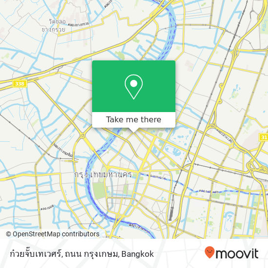 ก๋วยจั๊บเทเวศร์, ถนน กรุงเกษม map