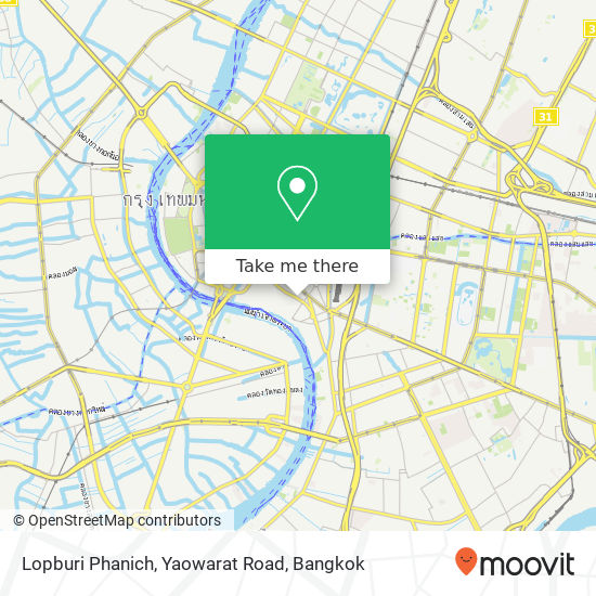 Lopburi Phanich, Yaowarat Road map