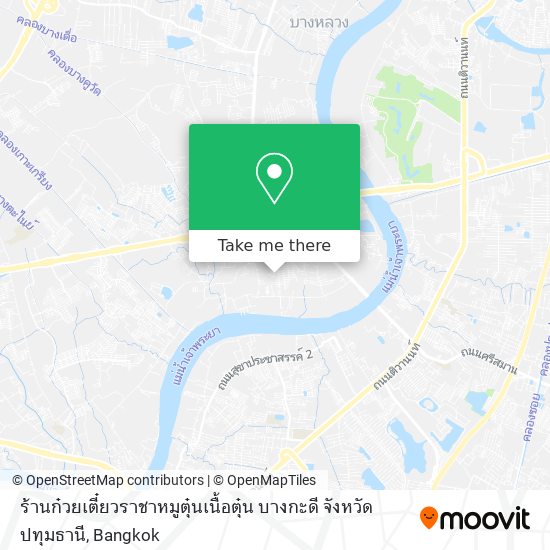 ร้านก๋วยเตี๋ยวราชาหมูตุ๋นเนื้อตุ๋น บางกะดี จังหวัดปทุมธานี map