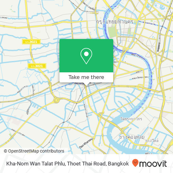 Kha-Nom Wan Talat Phlu, Thoet Thai Road map