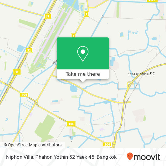 Niphon Villa, Phahon Yothin 52 Yaek 45 map