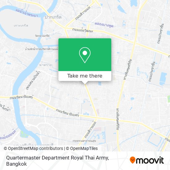 Quartermaster Department Royal Thai Army map