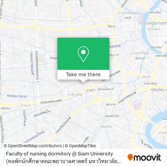 Faculty of nursing dormitory @ Siam University (หอพักนักศึกษาคณะพยาบาลศาสตร์ มหาวิทยาลัยสยาม) map