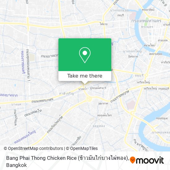 Bang Phai Thong Chicken Rice (ข้าวมันไก่บางไผ่ทอง) map