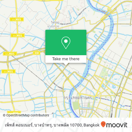 เพ็ทส์ คอนเนอร์, บางบำหรุ, บางพลัด 10700 map