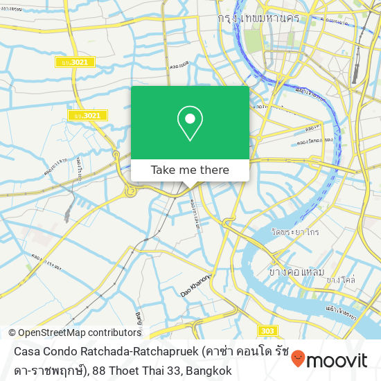 Casa Condo Ratchada-Ratchapruek (คาซ่า คอนโด รัชดา-ราชพฤกษ์), 88 Thoet Thai 33 map