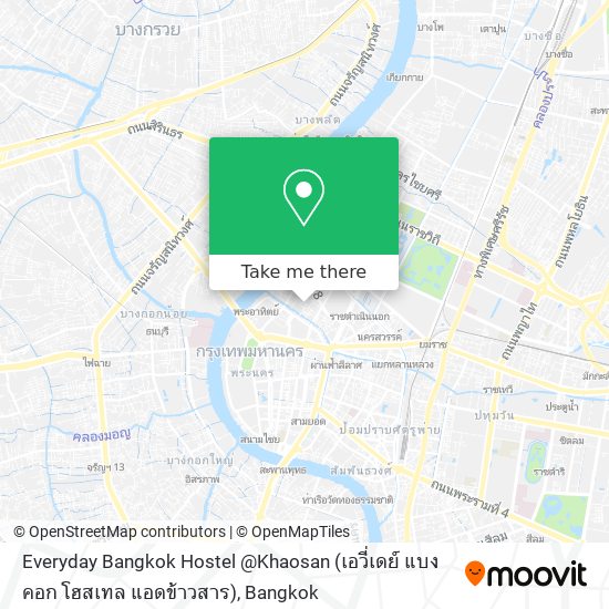 Everyday Bangkok Hostel @Khaosan (เอวี่เดย์ แบงคอก โฮสเทล แอดข้าวสาร) map