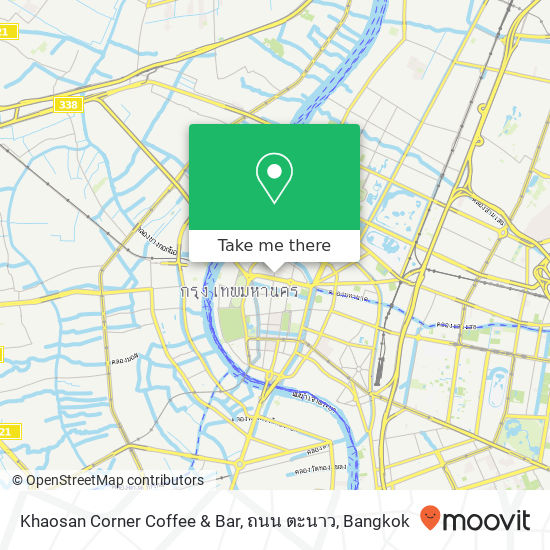 Khaosan Corner Coffee & Bar, ถนน ตะนาว map