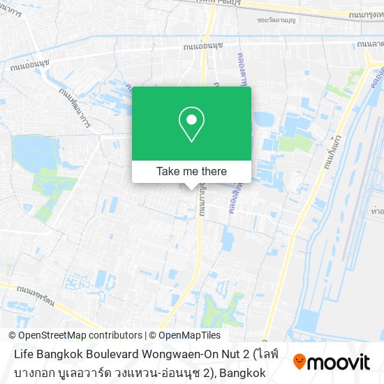 Life Bangkok Boulevard Wongwaen-On Nut 2 (ไลฟ์ บางกอก บูเลอวาร์ด วงแหวน-อ่อนนุช 2) map