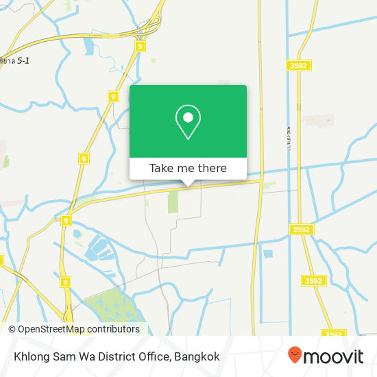 Khlong Sam Wa District Office map