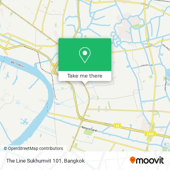 The Line Sukhumvit 101 map