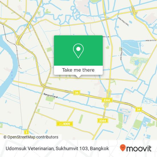 Udomsuk Veterinarian, Sukhumvit 103 map